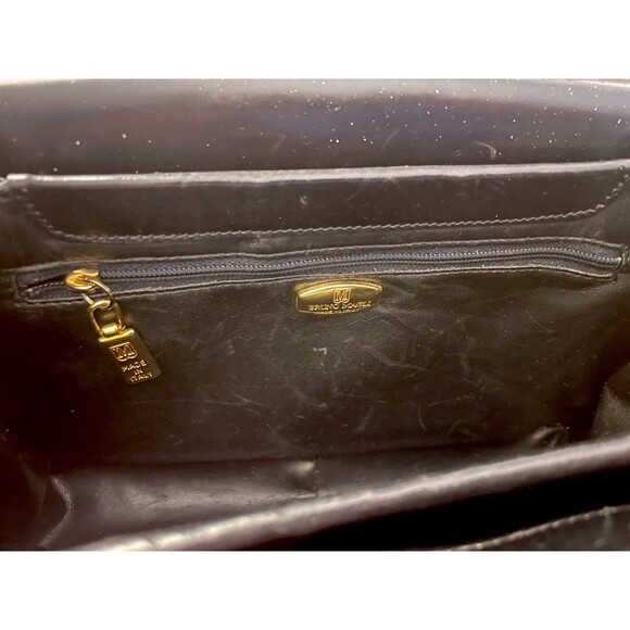 Vintage Bruno Magli Tessa Black Cross Body Bag Purse Handbag - Picture 5 of 11